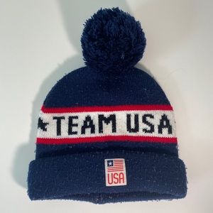 Red white and blue USA beanie